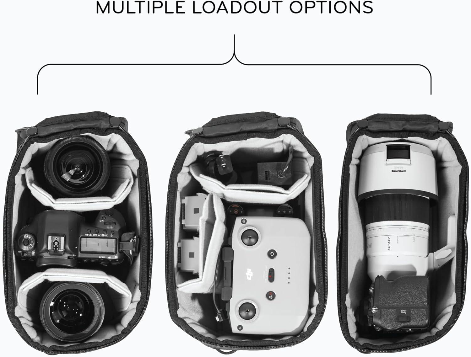 imagePeak Design Camera Cube V2 Small Custom Organization and Protection Weatherproof Shell with Foam SubLining FlexFold Dividers Camera Bag Insert Compatible Travel amp Outdoor Bags