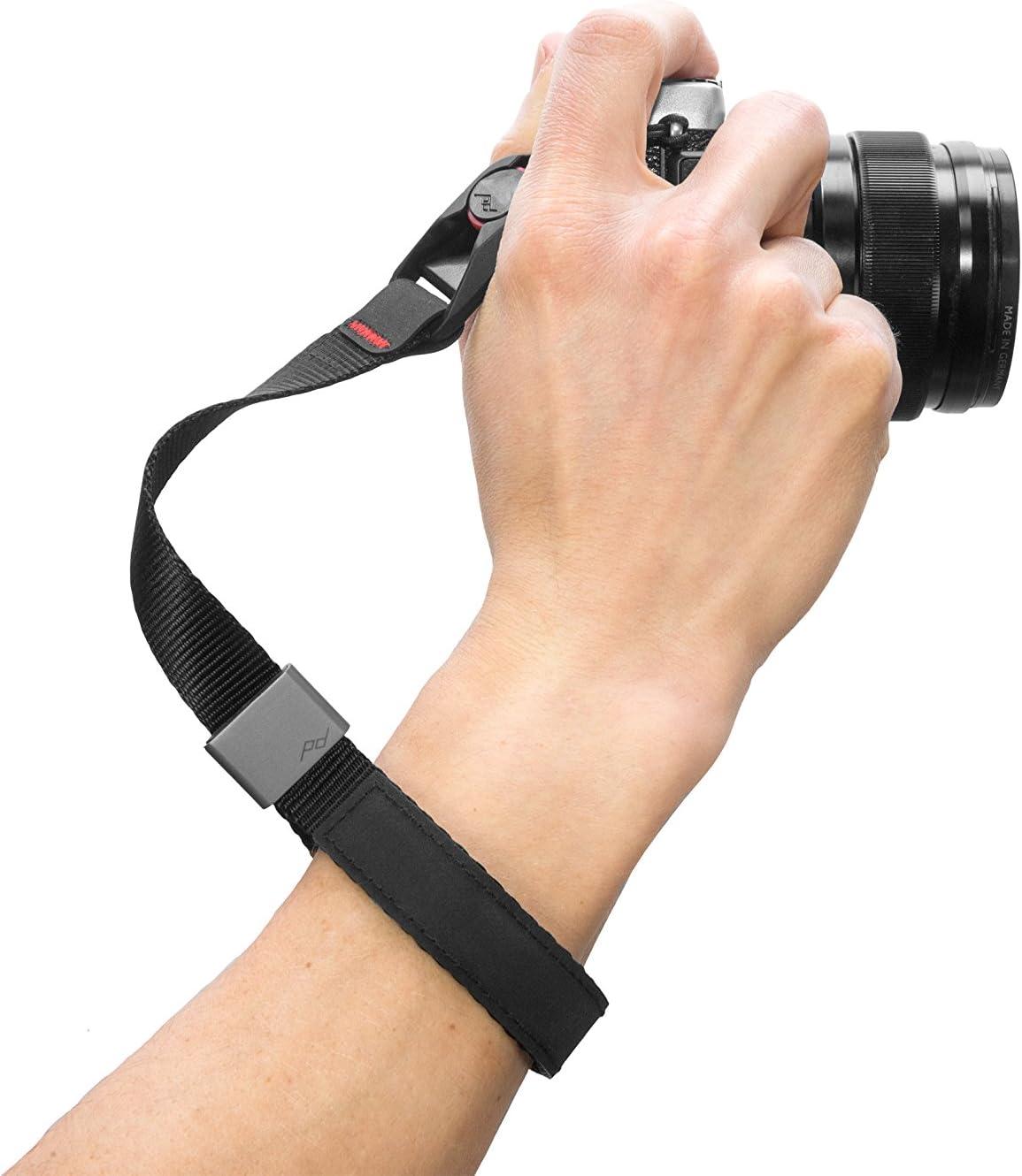 imagePeak Design Cuff Camera Wrist Strap Compatible with DSLR Compact and PointandShoot Cameras Low Profile Quick ReleaseBlack