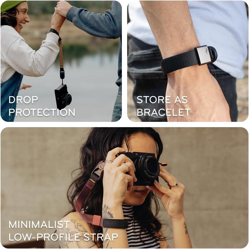 imagePeak Design Cuff Camera Wrist Strap Compatible with DSLR Compact and PointandShoot Cameras Low Profile Quick ReleaseOcean