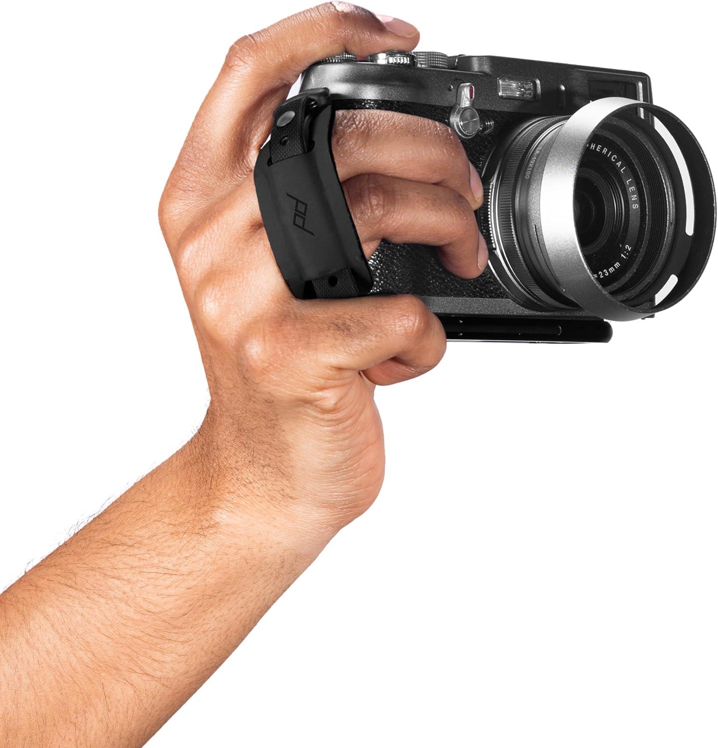 imagePeak Design Micro Clutch IPlate Camera Hand Strap For Mirrorless Cameras LowProfile Finger Loop Battery Access ARCACompatible Baseplate Secure and Comfortable Camera Straps for Photographers