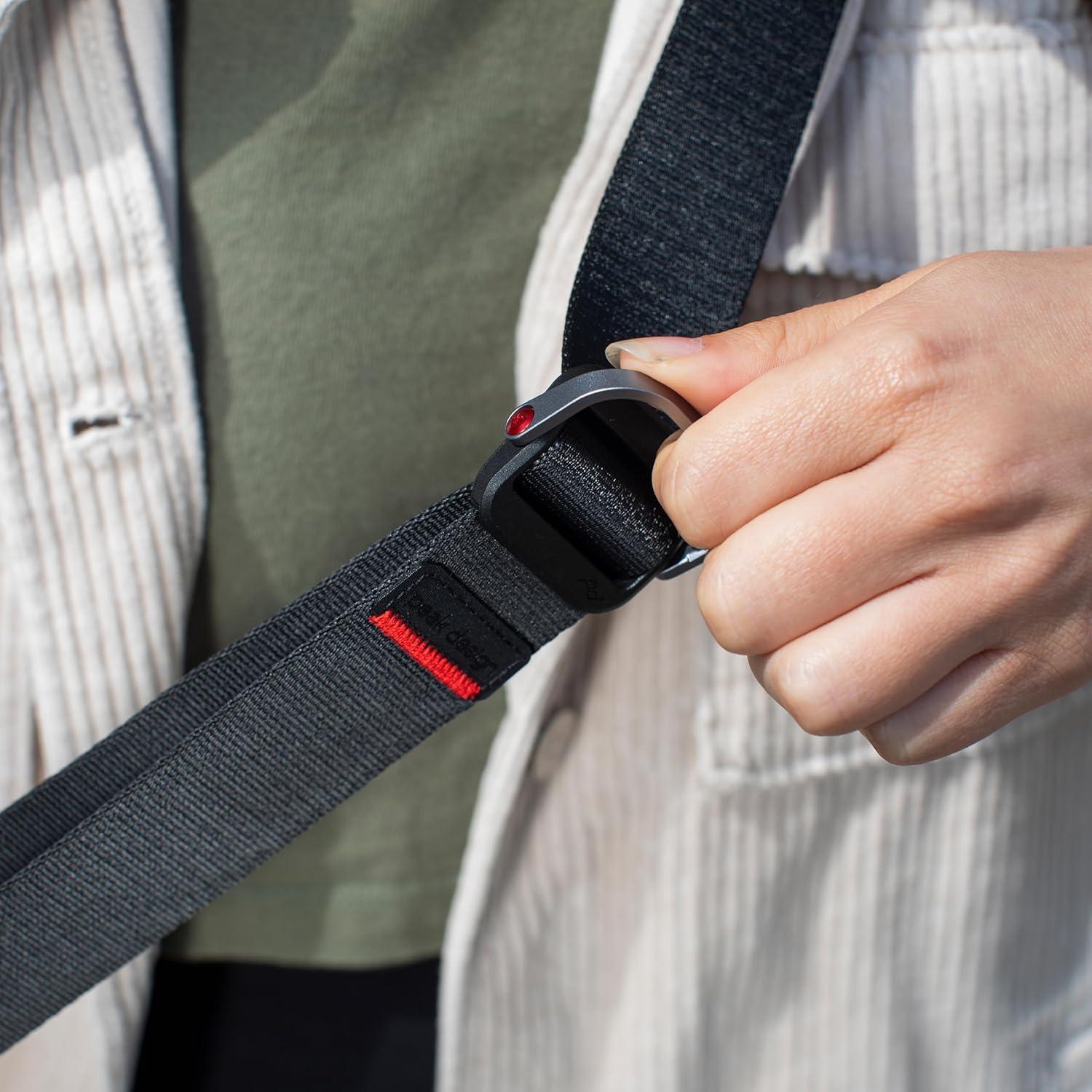 imagePeak Design Slide Lite Camera Strap Kelp Configurable as a Sling Neck or Shoulder Strap Quick Release and Connection Smooth and Grippy Side Camera Straps for Photographers 200 lb CapacityBlack