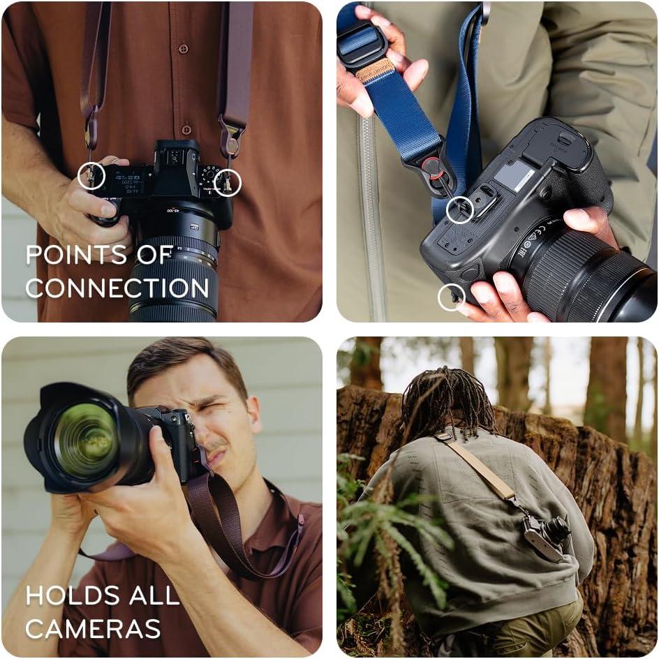 imagePeak Design Slide Lite Camera Strap Kelp Configurable as a Sling Neck or Shoulder Strap Quick Release and Connection Smooth and Grippy Side Camera Straps for Photographers 200 lb CapacitySage