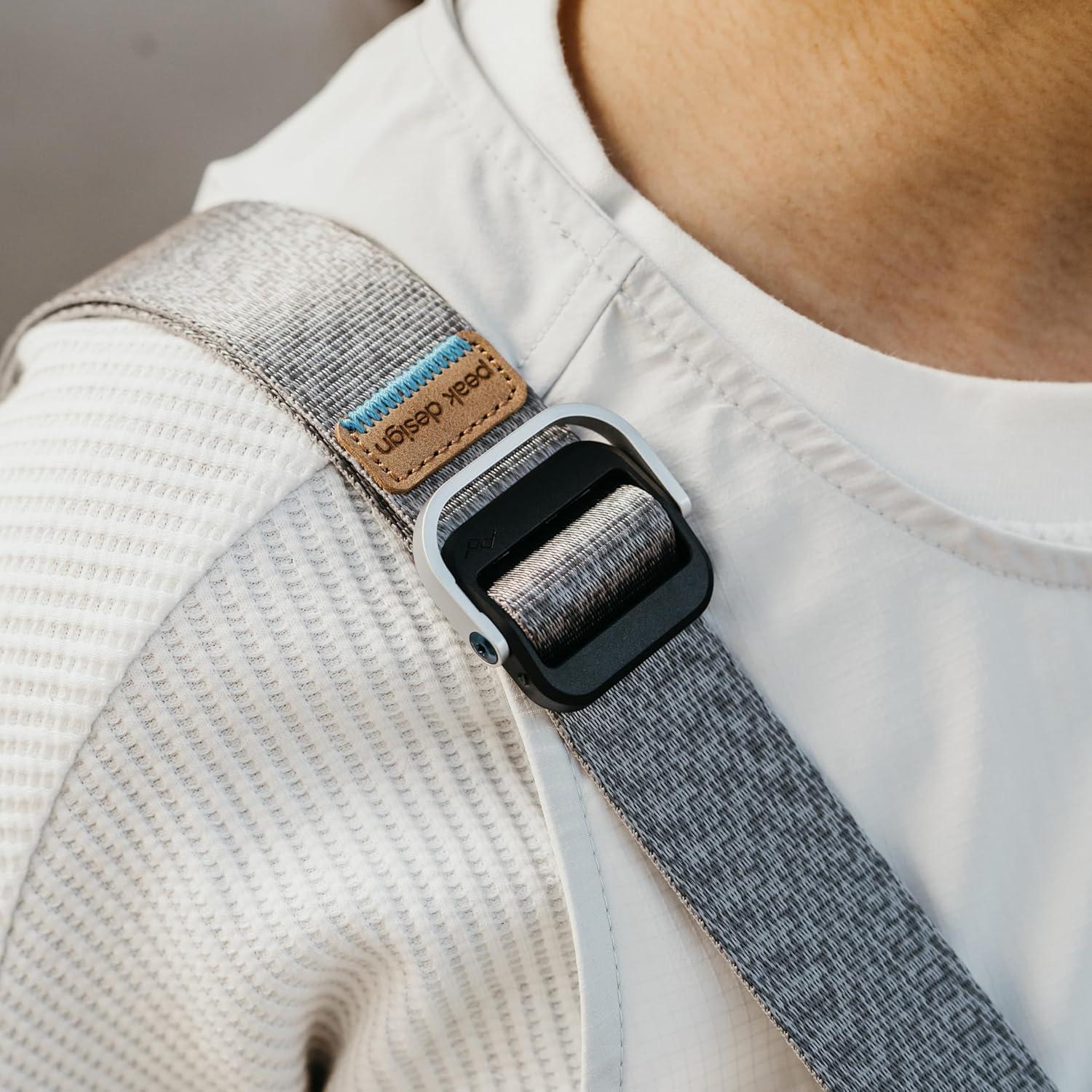 imagePeak Design Slide Lite Camera Strap Kelp Configurable as a Sling Neck or Shoulder Strap Quick Release and Connection Smooth and Grippy Side Camera Straps for Photographers 200 lb CapacityAsh