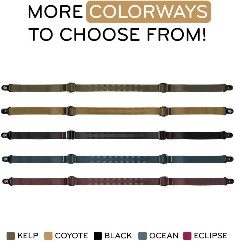 imagePeak Design Slide Lite Camera Strap Ocean Configurable as a Sling Neck or Shoulder Strap Quick Release and Connection Smooth and Grippy Side Camera Straps for Photographers 200 lb CapacitySage