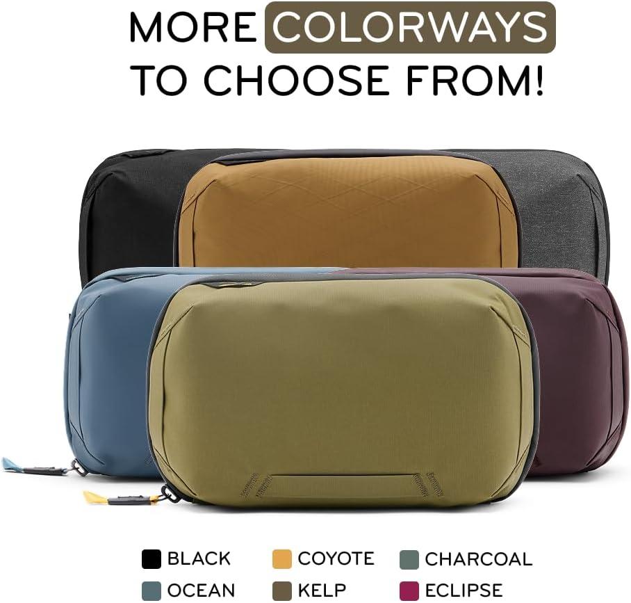 imagePeak Design Tech Pouch Eclipse Electronics Organizer for Travel or Everyday Carry OrigamiStyle Storage Cable PassThrough Weatherproof Recycled Nylon Gear Carry Bag for Men and WomenEclipse