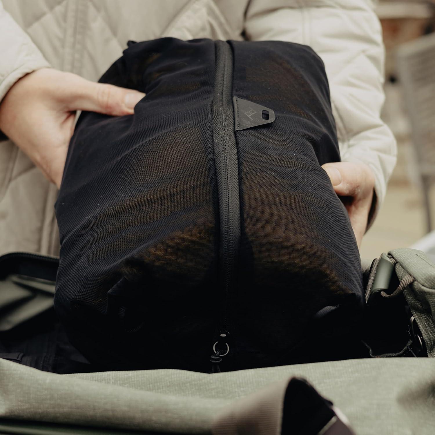 imagePeak Design Ultralight Packing Cube Bundle Black Stretchy Mesh Cubes with Strap Attachment Points and Luggage Pass Throughs Zipper Opening Travel Organizer for Men and Women Sizes XXS XS S