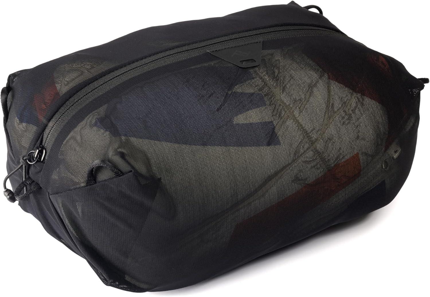 imagePeak Design Ultralight Packing Cube Bundle Black Stretchy Mesh Cubes with Strap Attachment Points and Luggage Pass Throughs Zipper Opening Travel Organizer for Men and Women Sizes XXS XS S