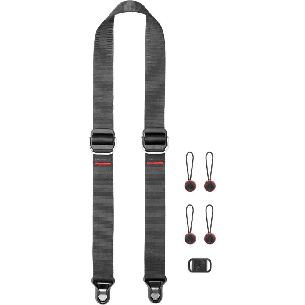 imagePeak Design Slide Lite Camera Strap Ocean Configurable as a Sling Neck or Shoulder Strap Quick Release and Connection Smooth and Grippy Side Camera Straps for Photographers 200 lb CapacityBlack