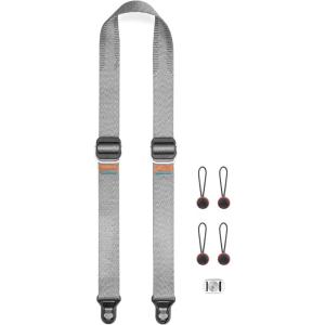 Peak Design Slide Lite Camera Strap, Ocean, Configurable as a Sling, Neck or Shoulder Strap, Quick Release and Connection, Smooth and Grippy Side, Camera Straps for Photographers, 200 lb Capacity(Ash)