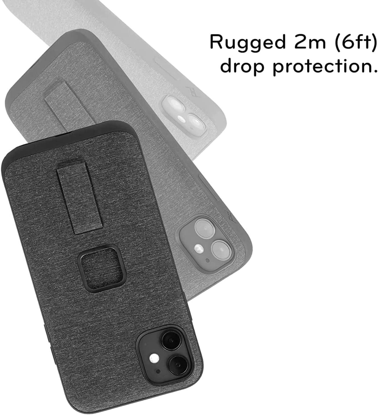 imagePeak Design Mobile Everyday Phone Case for iPhone SE Charcoal Slim Profile Drop Protection Weatherproof Fabric Shell SlimLink Connects to Peak Design Mobile Mounts amp Gear