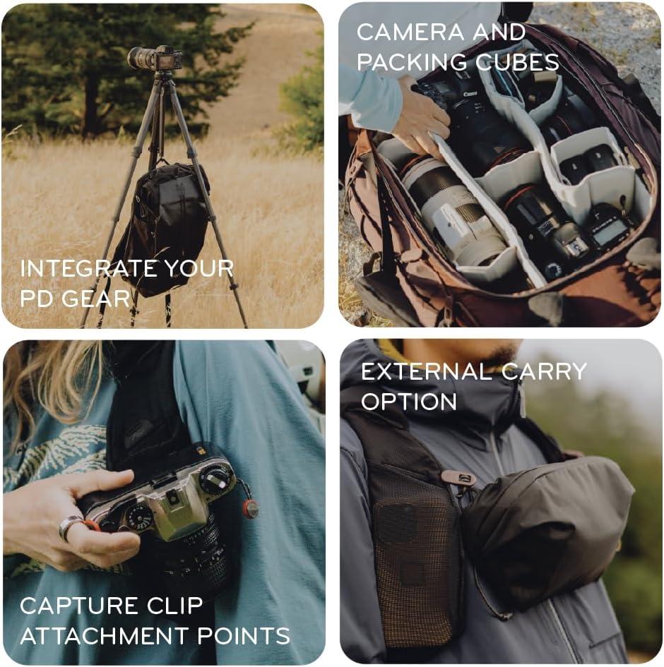 imagePeak Design Outdoor Backpack 45L Eclipse Lightweight InternallyFramed Backpack Ultra Cinch RollTop Design Ideal for Hikes Camera Carry and Travel Versatile Backpack for Men and WomenCloud