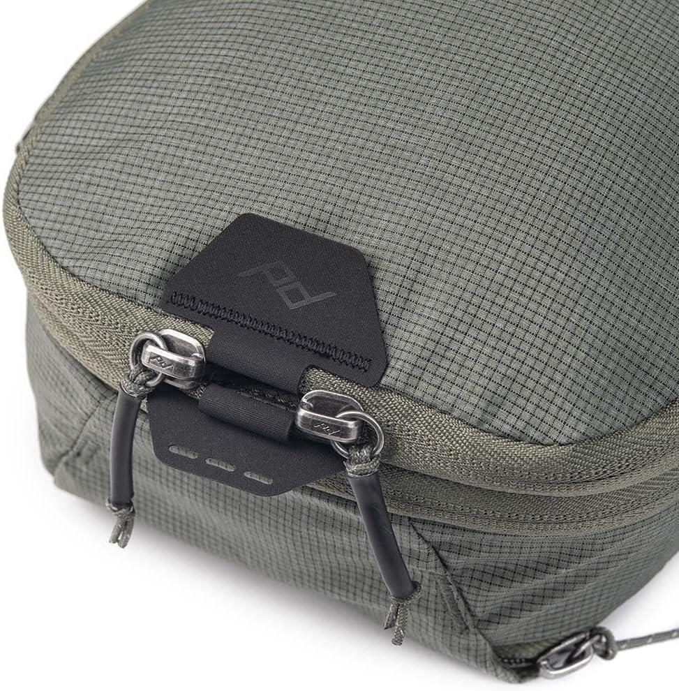 imagePeak Design Packing Cube Charcoal Weatherproof Luggage Cube with Dual Compartment Organization Expansion and Compression Zipper Opening Travel Organizer for Men and Women Size MSage