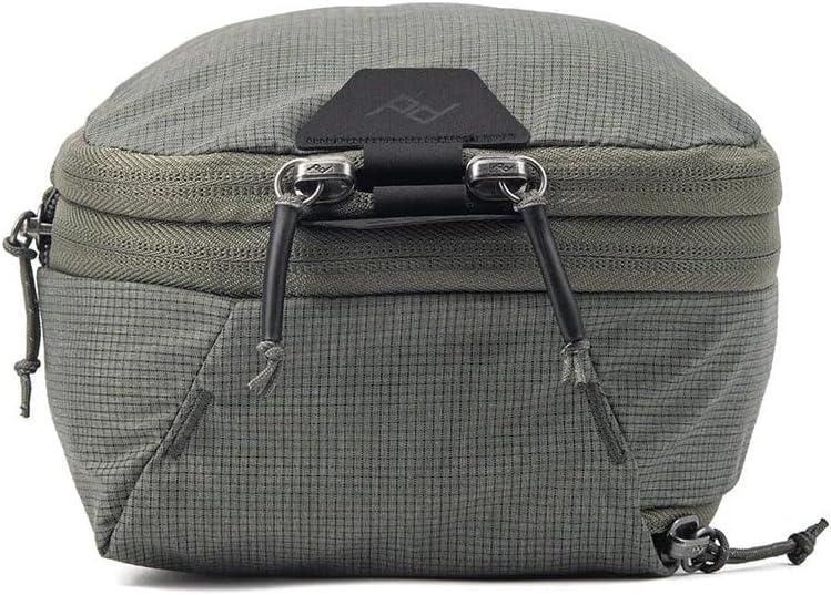 imagePeak Design Packing Cube Charcoal Weatherproof Luggage Cube with Dual Compartment Organization Expansion and Compression Zipper Opening Travel Organizer for Men and Women Size MSage