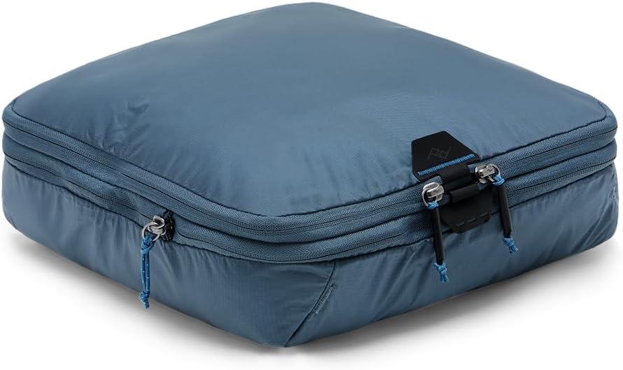 imagePeak Design Packing Cube Charcoal Weatherproof Luggage Cube with Dual Compartment Organization Expansion and Compression Zipper Opening Travel Organizer for Men and Women Size MOcean