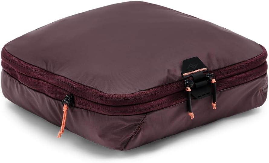 imagePeak Design Packing Cube Charcoal Weatherproof Luggage Cube with Dual Compartment Organization Expansion and Compression Zipper Opening Travel Organizer for Men and Women Size MEclipse