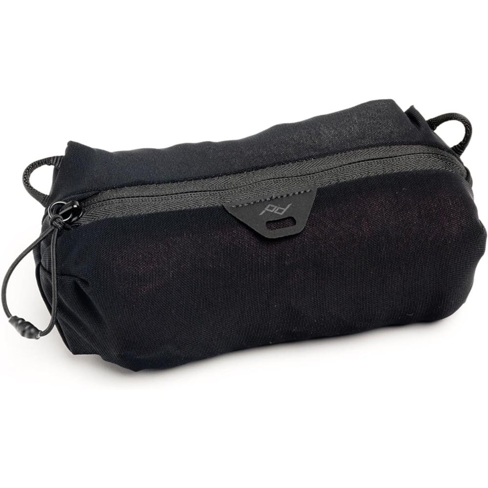 imagePeak Design Ultralight Mesh Packing Cube Sage Stretchy Mesh Luggage Cube with Strap Attachment Points and Luggage Pass Throughs Zipper Opening Travel Organizer for Men and Women Size XXSBlack