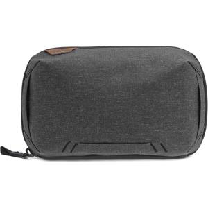 Peak Design Tech Pouch, Charcoal, Electronics Organizer for Travel or Everyday Carry, Origami-Style Storage, Cable Pass-Through, Weatherproof Recycled Nylon, Gear Carry Bag for Men and Women
