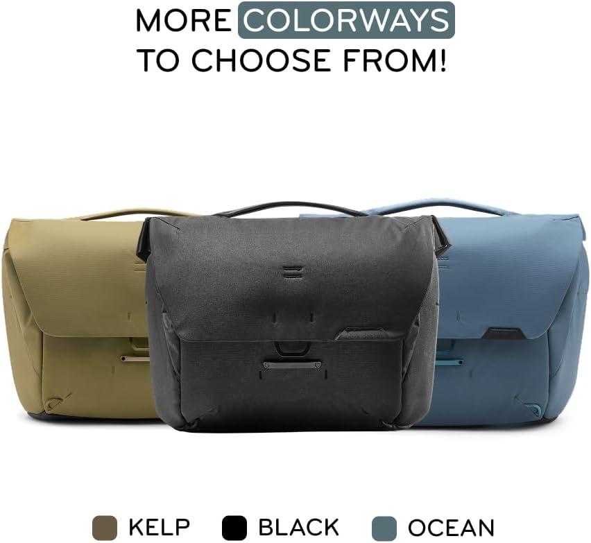 imagePeak Design Everyday Messenger V3 13L Weatherproof Camera and Work Bag Expandable MagLatch Closure Fits 13 LaptopKelp