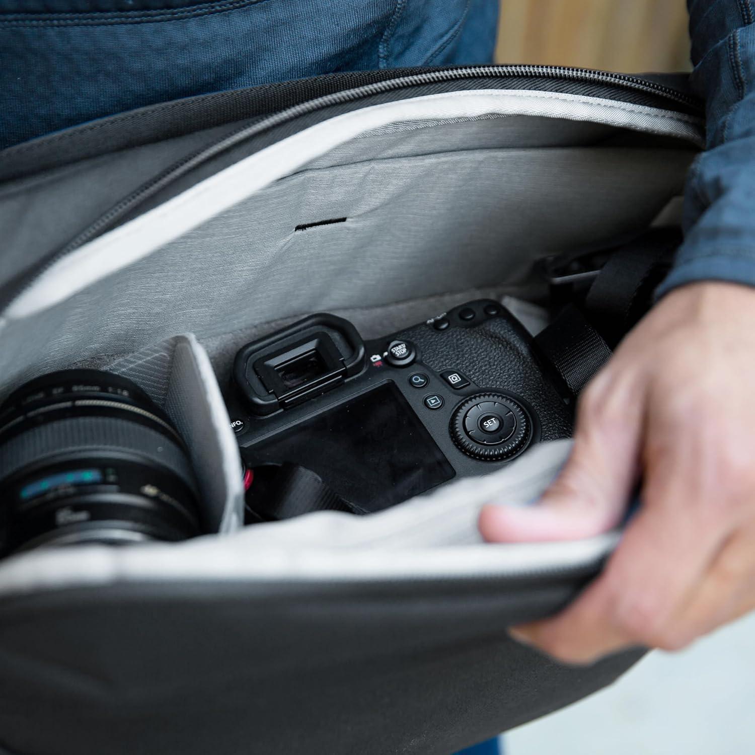 imagePeak Design Everyday Sling 10L Black Padded Adjustable Shoulder Strap for Crossbody or Waist Carry FlexFold Dividers Ideal for Carrying Cameras or Everyday Essentials Sling Bag for Men and Women