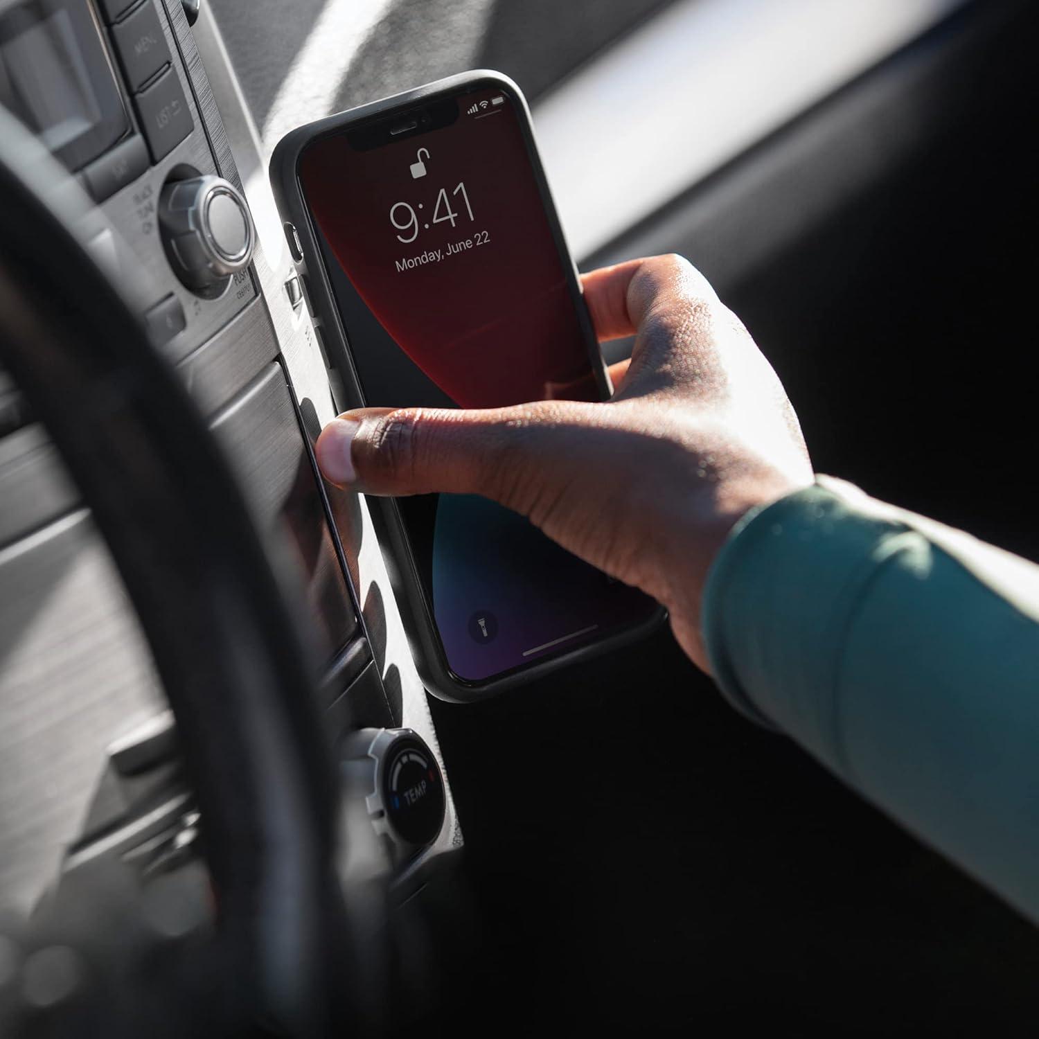 imagePeak Design Mobile Car Mount Black NonCharging Mounts to Dash or Console Connects to Mobile Cases MagSafe Compatible for iPhone Samsung and Google Pixel Phones