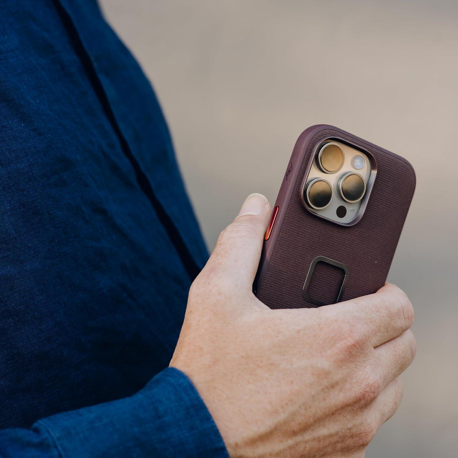 imagePeak Design Mobile Everyday Loop Case for iPhone 16 Pro Eclipse with Loop Slim Profile Drop Protection Weatherproof Fabric Shell SlimLink Connects to Mobile Mounts amp GearEclipse