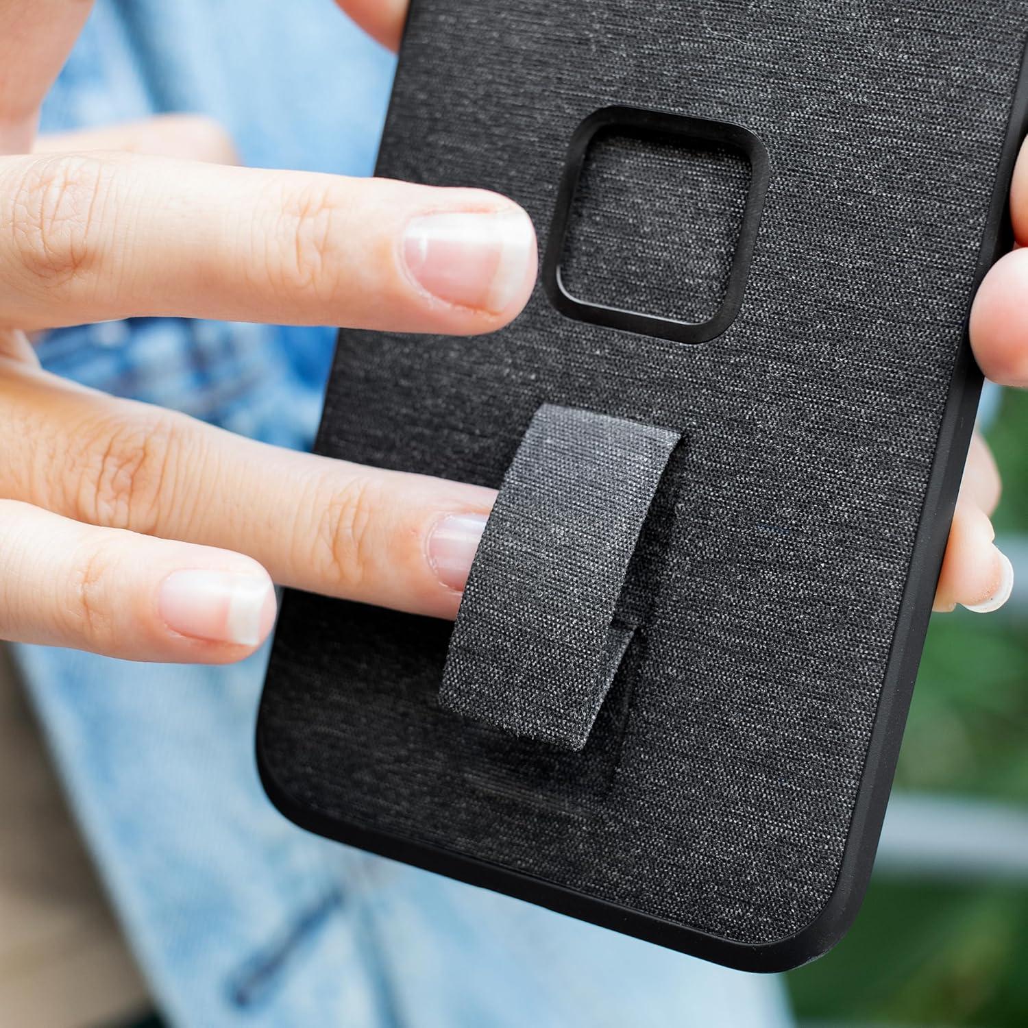 imagePeak Design Mobile Everyday Loop Phone Case for iPhone 14 Plus Charcoal with Loop Slim Profile Drop Protection Weatherproof Fabric Shell SlimLink Connects to Mobile Mounts amp GearCharcoal