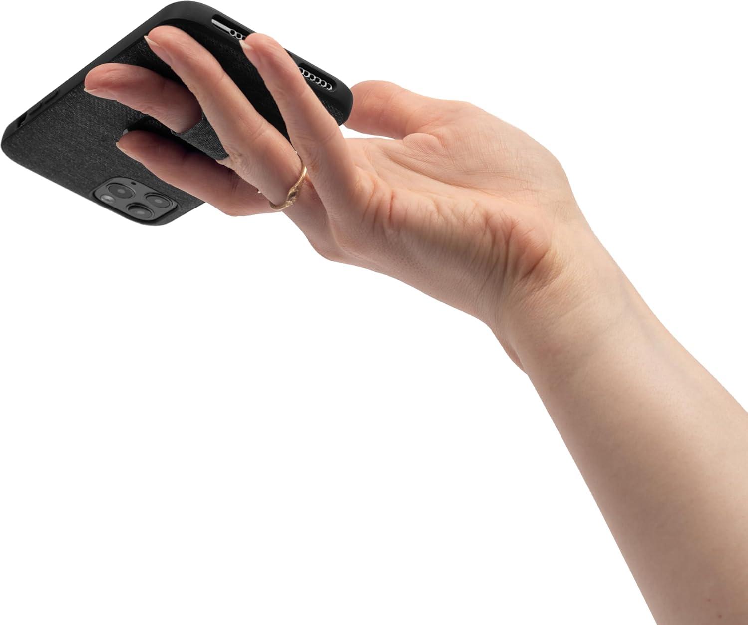 imagePeak Design Mobile Everyday Loop Phone Case for iPhone 14 Plus Charcoal with Loop Slim Profile Drop Protection Weatherproof Fabric Shell SlimLink Connects to Mobile Mounts amp GearCharcoal