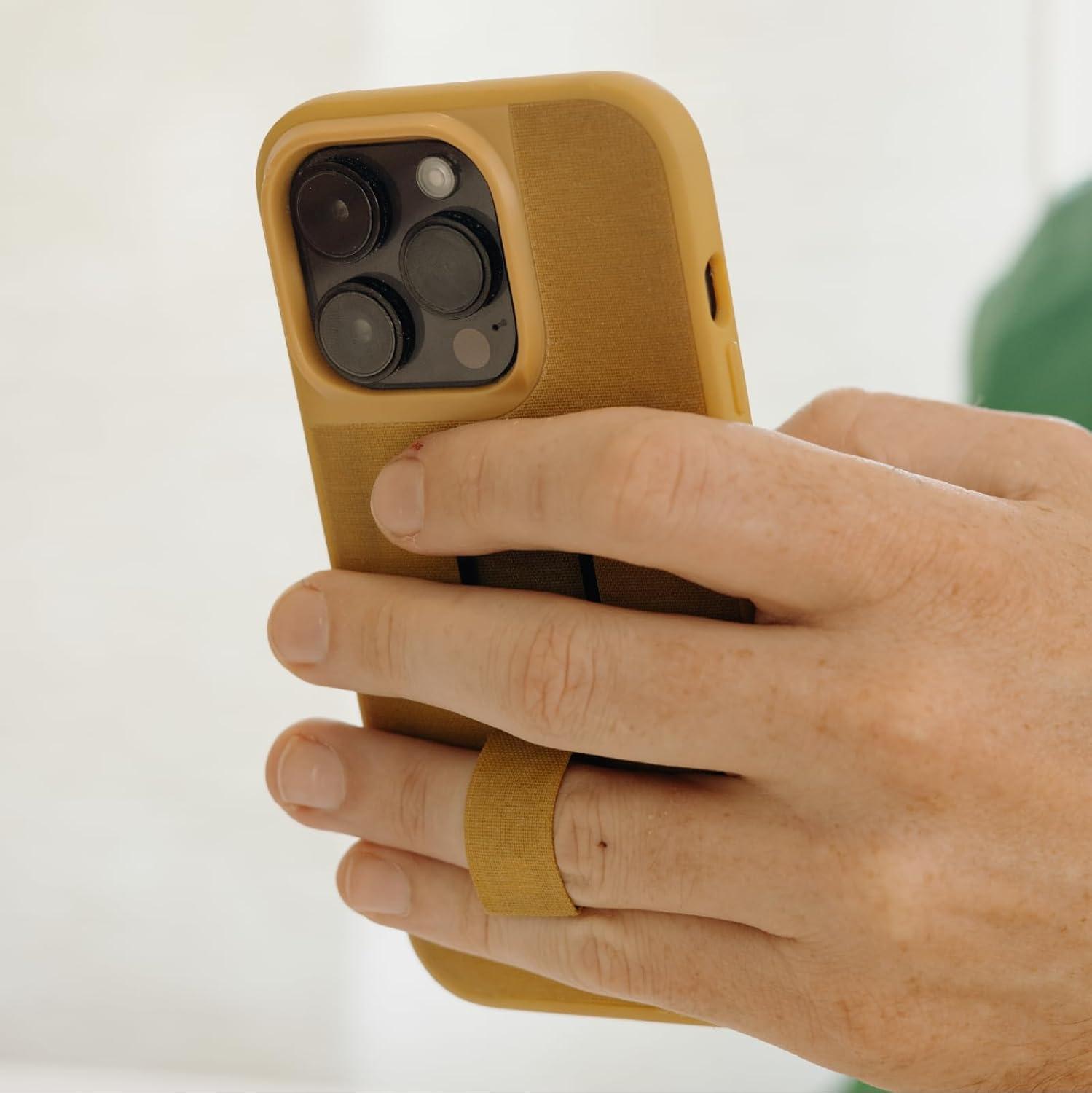 imagePeak Design Mobile Everyday Loop Phone Case for iPhone 15 Pro Max Charcoal with Loop Slim Profile Drop Protection Weatherproof Fabric Shell SlimLink Connects to Mobile Mounts amp Gear GrayRedwood