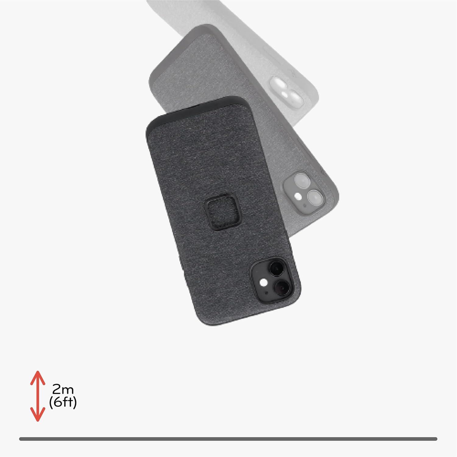 imagePeak Design Mobile Everyday Loop Phone Case for iPhone 15 Pro Max Charcoal with Loop Slim Profile Drop Protection Weatherproof Fabric Shell SlimLink Connects to Mobile Mounts amp Gear GrayMidnight