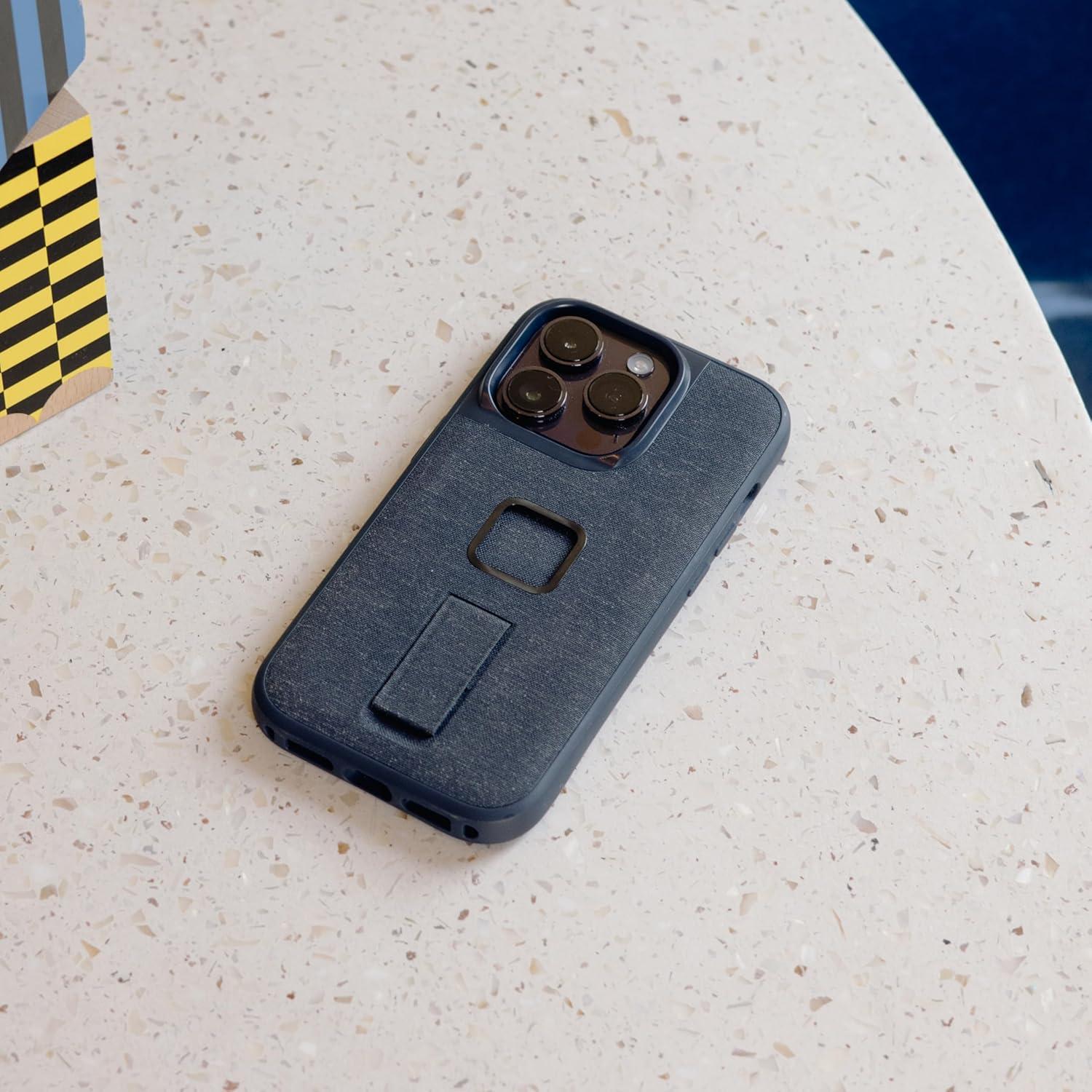 imagePeak Design Mobile Everyday Loop Phone Case for iPhone 15 Pro Max Charcoal with Loop Slim Profile Drop Protection Weatherproof Fabric Shell SlimLink Connects to Mobile Mounts amp Gear GrayMidnight