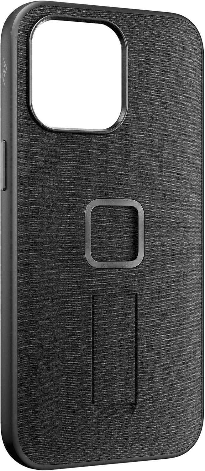 imagePeak Design Mobile Everyday Loop Phone Case for iPhone 15 Pro Max Charcoal with Loop Slim Profile Drop Protection Weatherproof Fabric Shell SlimLink Connects to Mobile Mounts amp Gear GrayGray