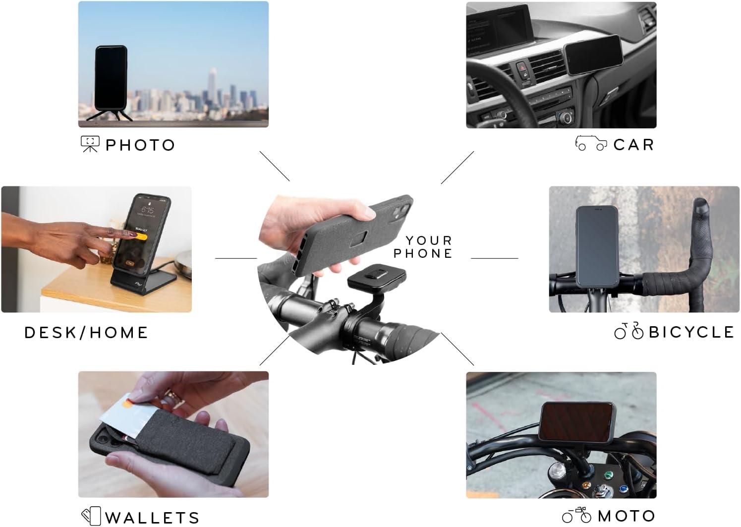 imagePeak Design Mobile Everyday Phone Case for Google Pixel 8 Pro Charcoal Slim Profile Drop Protection Weatherproof Fabric Shell SlimLink Connects to Mobile Mounts amp Gear GrayGray