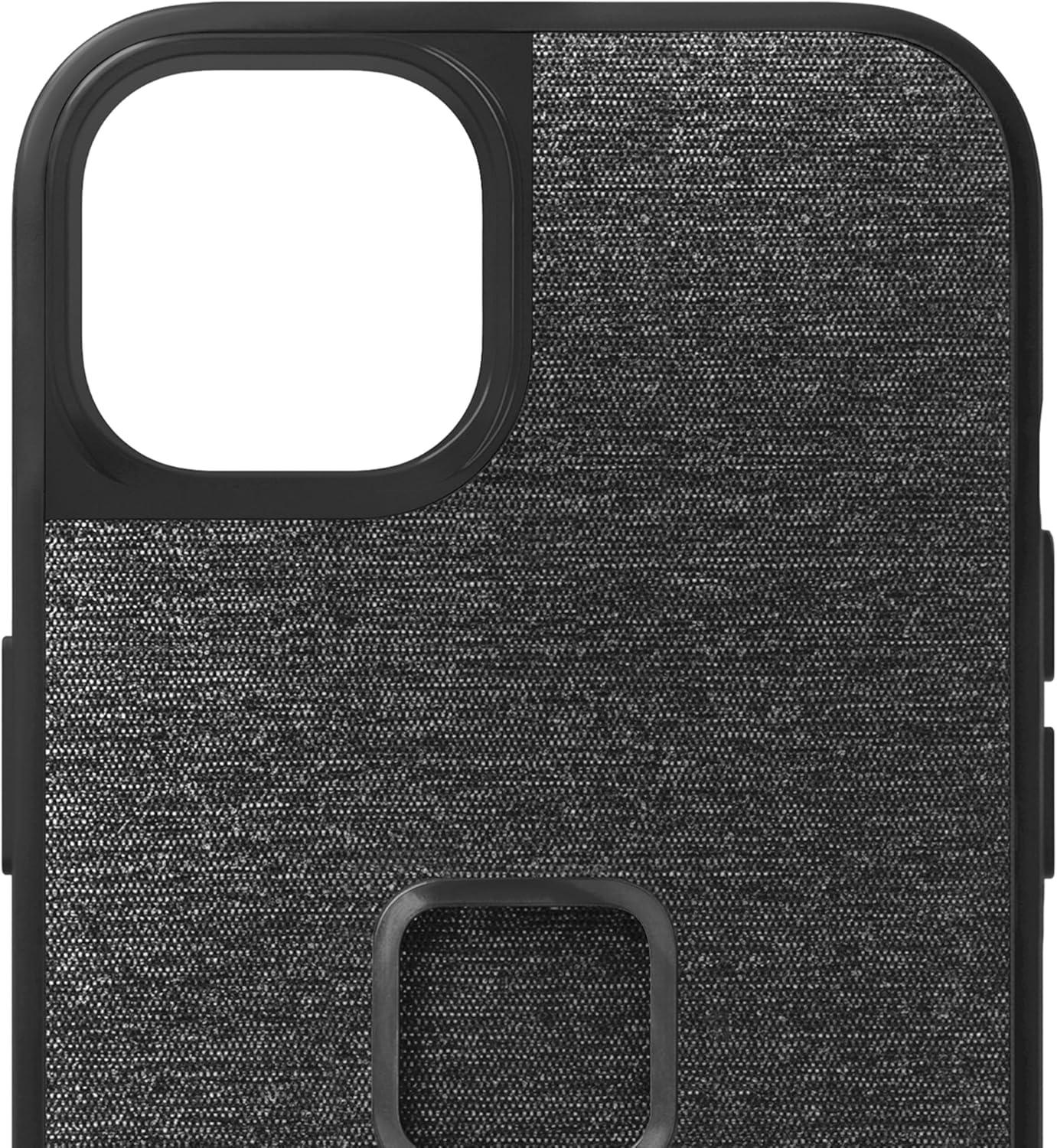 imagePeak Design Mobile Everyday Phone Case for iPhone 14 Sage Slim Profile 6 ft Drop Protection Weatherproof Fabric Shell SlimLink Connects to Mobile Mounts amp GearCharcoal