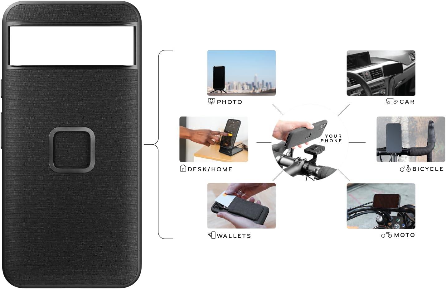 imagePeak Design Mobile Everyday Phone Case for iPhone 15 Redwood Slim Profile Drop Protection Weatherproof Fabric Shell SlimLink Connects to Mobile Mounts amp GearSage