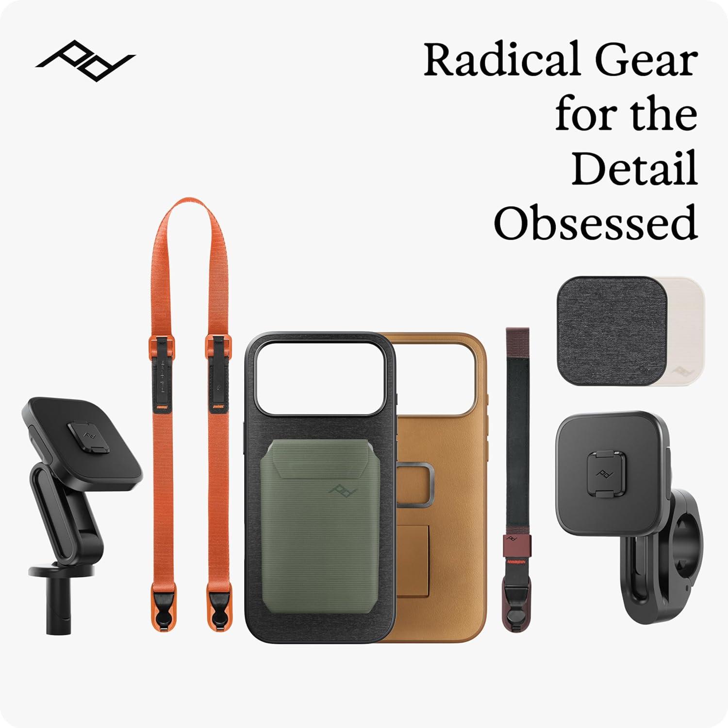 imagePeak Design Mobile Everyday Phone Case for iPhone 17 Charcoal Slim Profile Drop Protection Weatherproof Fabric Shell SlimLink Connects to Mobile Mounts amp GearTan