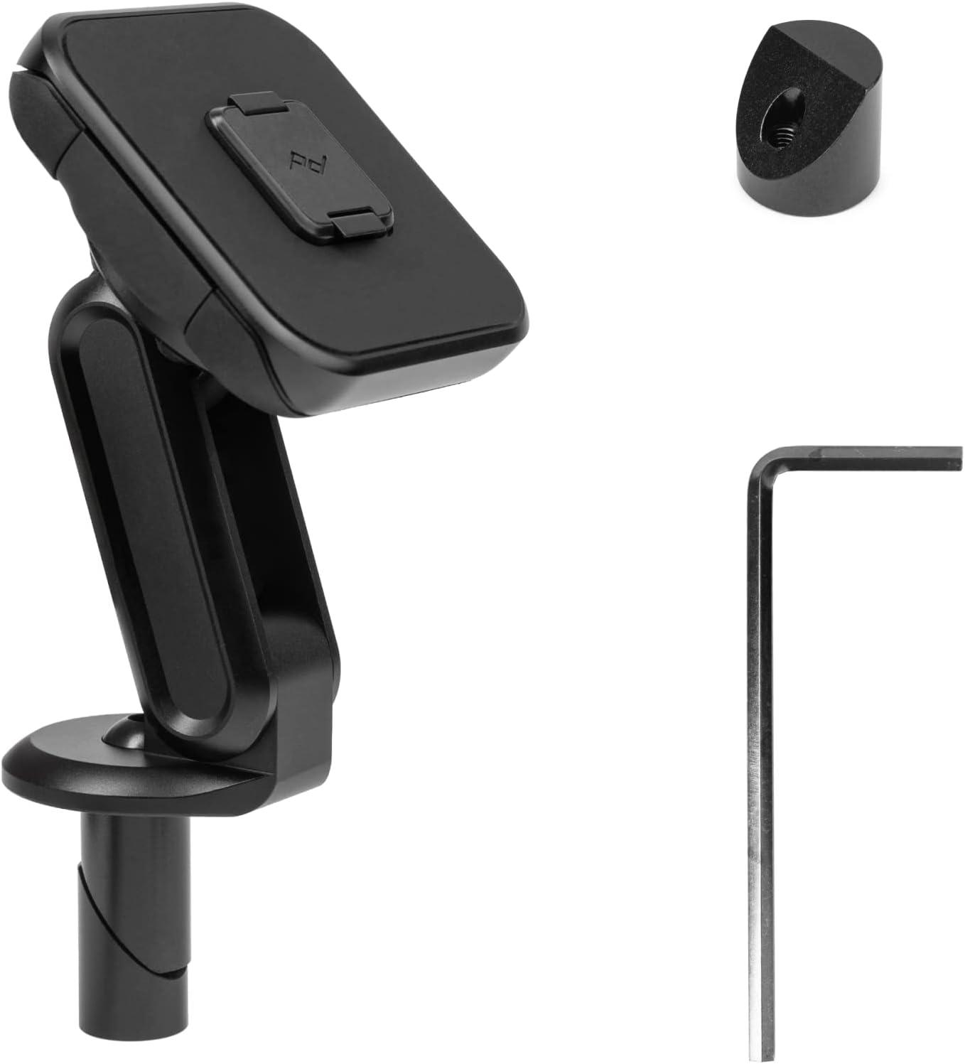 imagePeak Design Mobile Motorcycle Stem Phone Mount NonCharging SlimLink Mounting Technology Rigid Arm Fits Hollow Steering Stem Nuts 1326mm Vibration Isolator Motorcycle Phone Mount