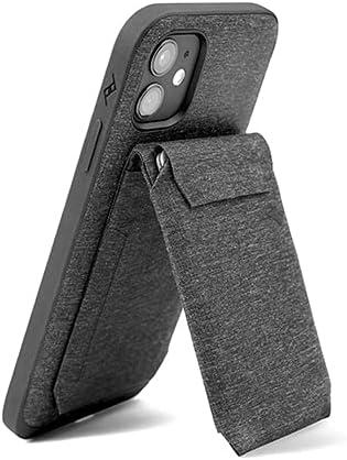imagePeak Design Mobile Stand Wallet Redwood Slim Profile OnDemand Stand Weatherproof Nylon Fabric Connects to Mobile Cases MagSafe Compatible for iPhone Samsung and Google PhonesCharcoal