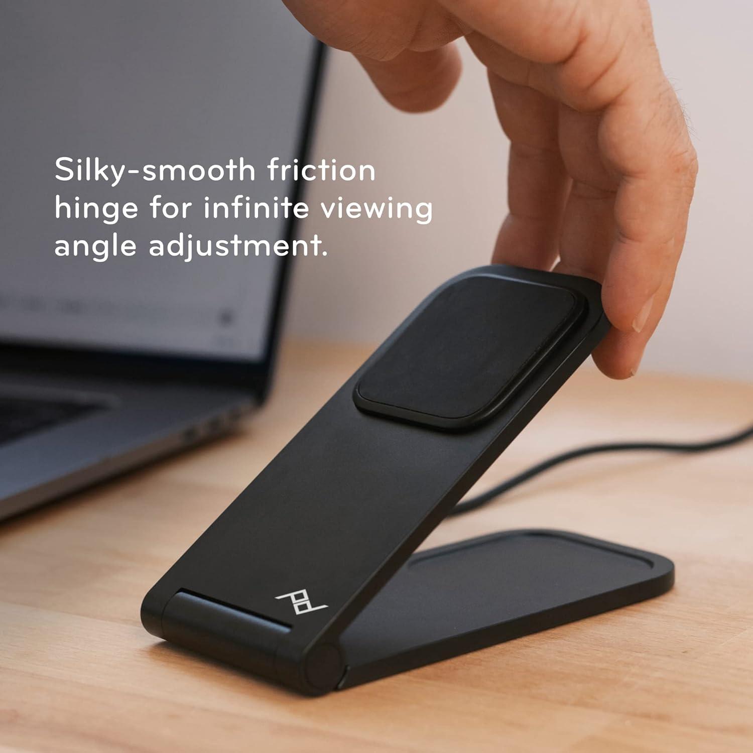 imagePeak Design Wireless Charging Stand Black Qi1 Charging Grippy Silicone Base Works with Peak Design Mobile Cases MagSafe Compatible for iPhone Samsung and Google Pixel Phones