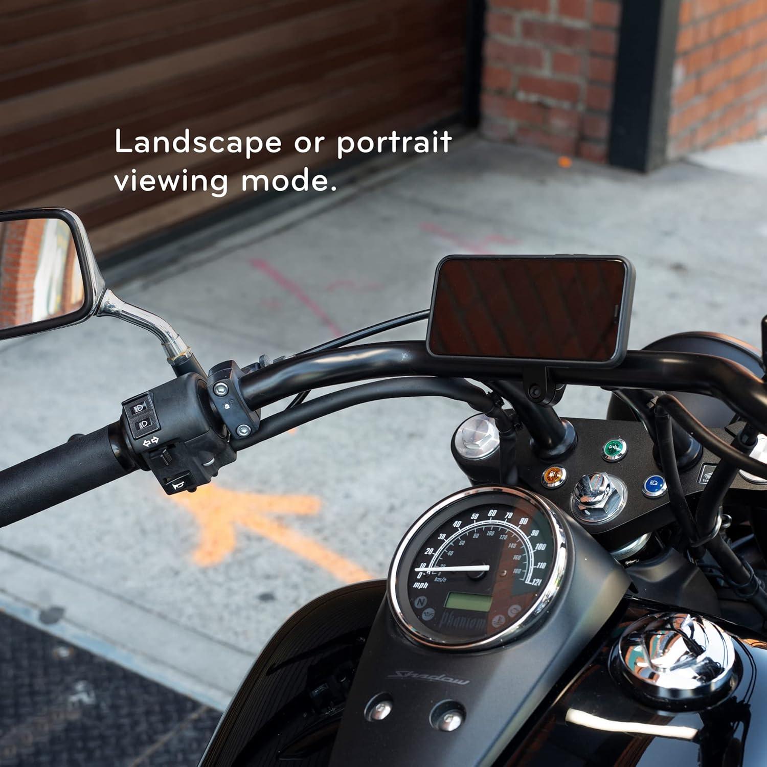 imagePeak Design Mobile Motorcycle Bar Phone Mount NonCharging SlimLink Mounting Technology Rigid Arm Fits a Variety of Handlebars 78125 Diameter Vibration Isolator Motorcycle Phone Mount