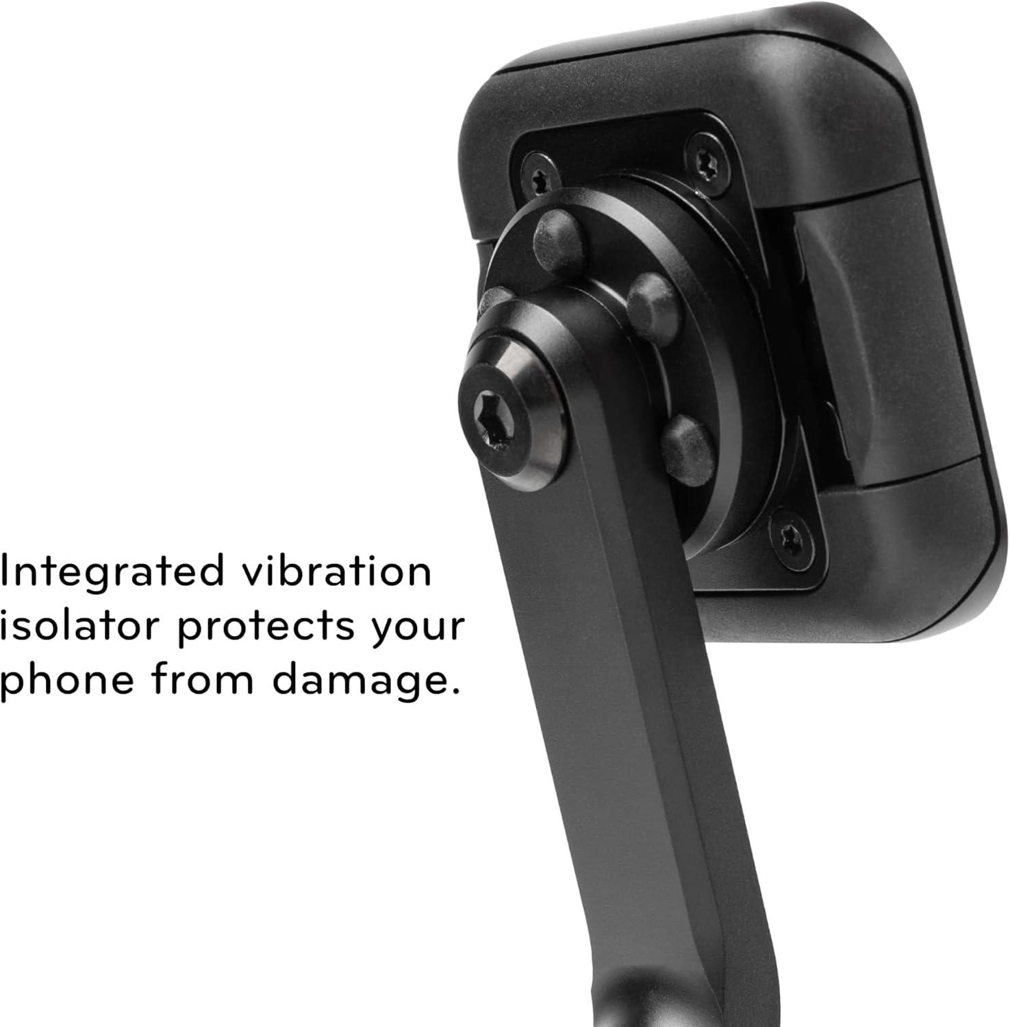 imagePeak Design Mobile Motorcycle Bar Phone Mount NonCharging SlimLink Mounting Technology Rigid Arm Fits a Variety of Handlebars 78125 Diameter Vibration Isolator Motorcycle Phone Mount