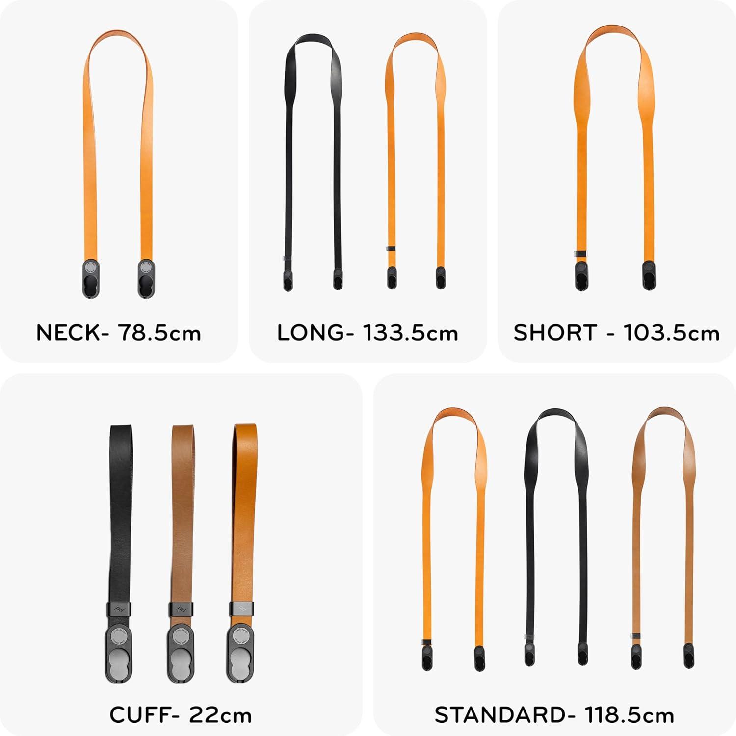 imagePeak Design Cuff Leather Camera Wrist Strap Quick Release 200 lb Capacity for DSLR Compact amp PointandShoot CamerasBlack