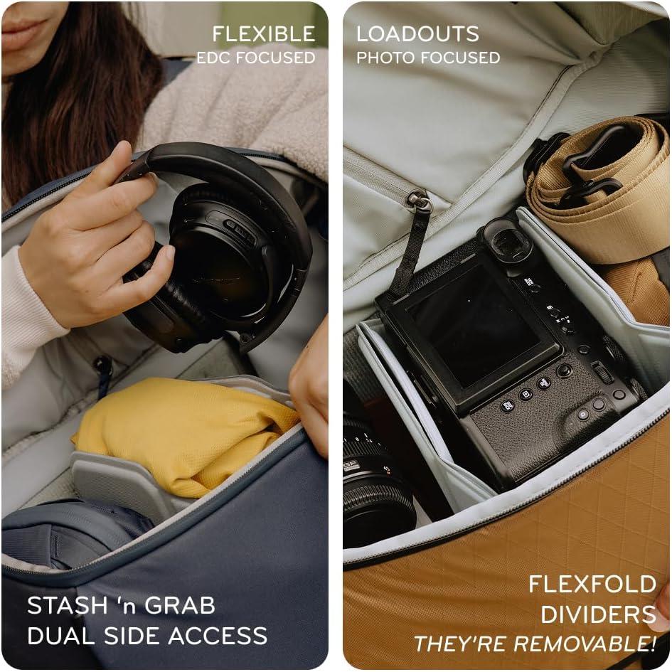 imagePeak Design Everyday Backpack 30L Ocean MagLatch Top Dual Side Access FlexFold Dividers Fits 15 or 16 Laptop For Camera Carry Daily Commutes or Travel Versatile Backpack for Men and WomenKelp