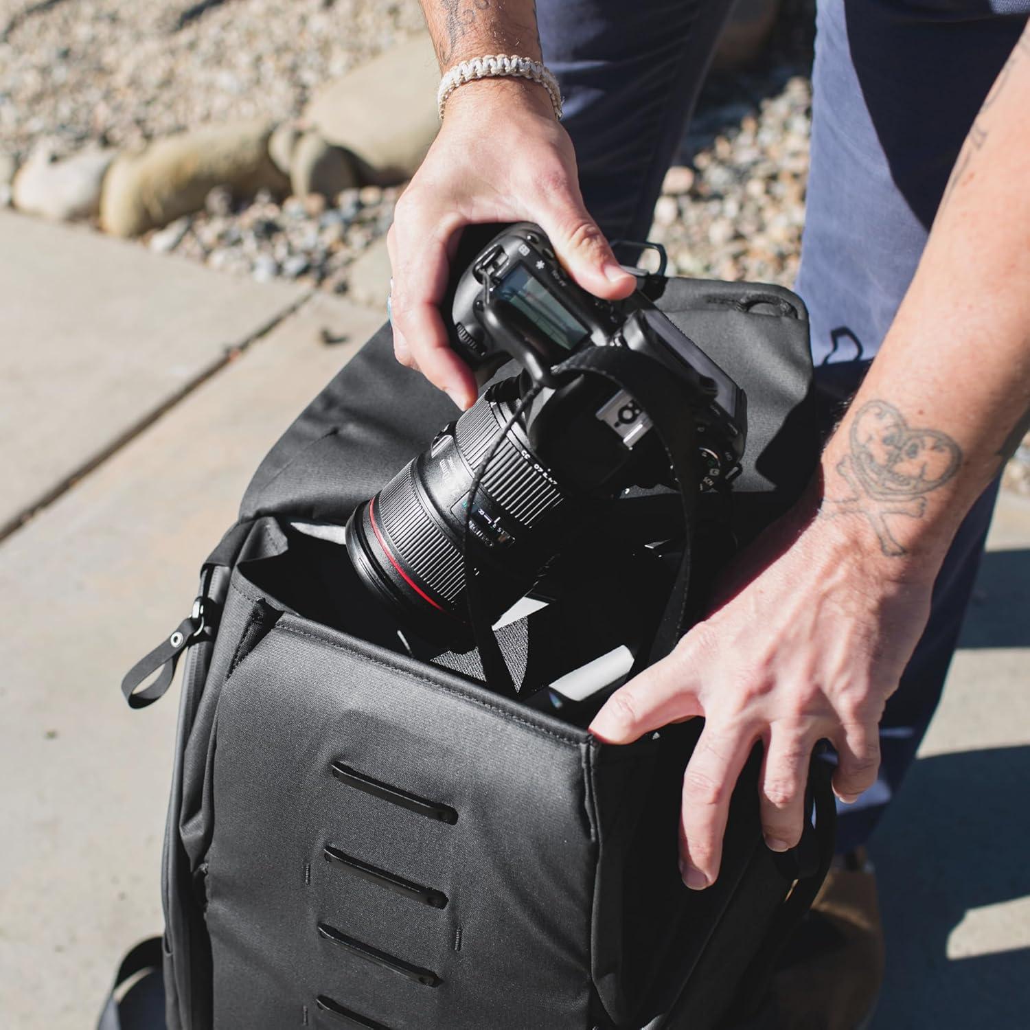 imagePeak Design Everyday Backpack 30L Ocean MagLatch Top Dual Side Access FlexFold Dividers Fits 15 or 16 Laptop For Camera Carry Daily Commutes or Travel Versatile Backpack for Men and WomenBlack