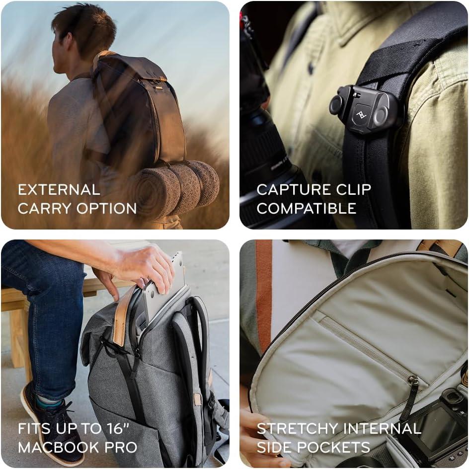 imagePeak Design Everyday Backpack 30L Ocean MagLatch Top Dual Side Access FlexFold Dividers Fits 15 or 16 Laptop For Camera Carry Daily Commutes or Travel Versatile Backpack for Men and WomenKelp