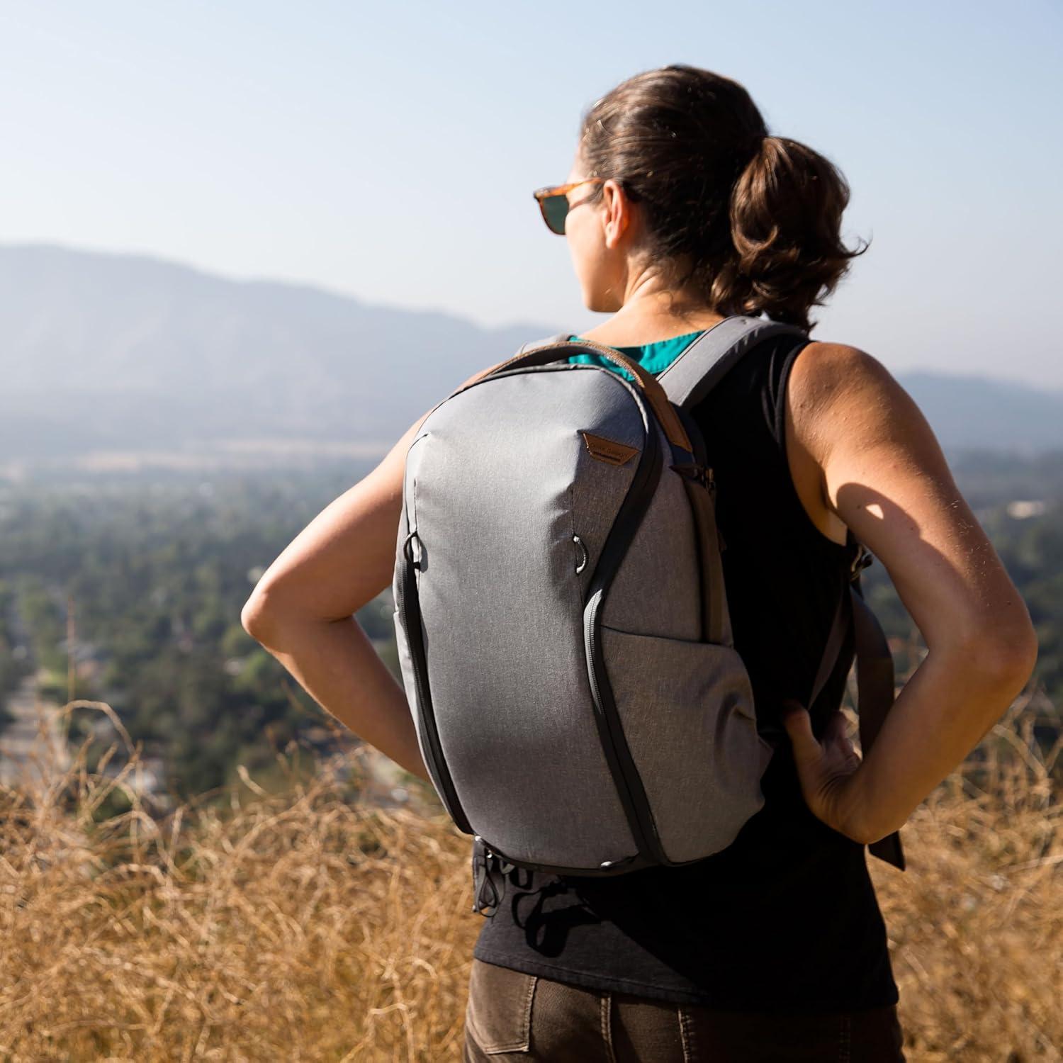 imagePeak Design Everyday Backpack Zip 20L Kelp 270Degree Zip Dual Side Pockets FlexFold Dividers Fits 15 Laptop For Camera Carry Daily Commutes or Travel Versatile Backpack for Men and WomenAsh