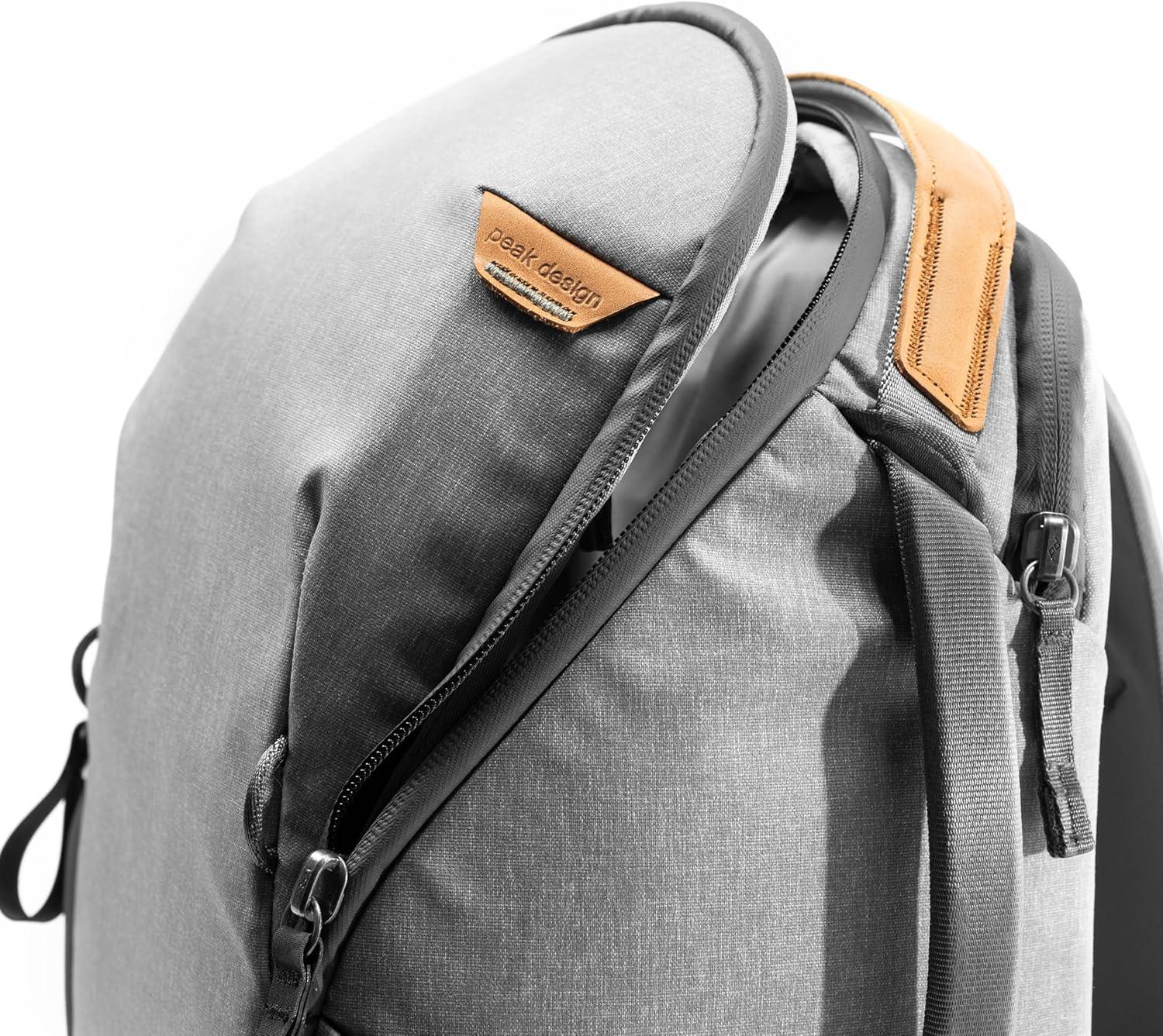 imagePeak Design Everyday Backpack Zip 20L Kelp 270Degree Zip Dual Side Pockets FlexFold Dividers Fits 15 Laptop For Camera Carry Daily Commutes or Travel Versatile Backpack for Men and WomenAsh