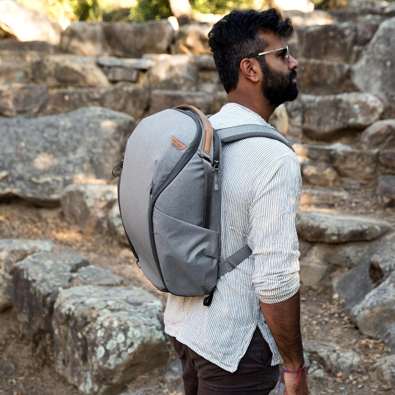 imagePeak Design Everyday Backpack Zip 20L Kelp 270Degree Zip Dual Side Pockets FlexFold Dividers Fits 15 Laptop For Camera Carry Daily Commutes or Travel Versatile Backpack for Men and WomenAsh