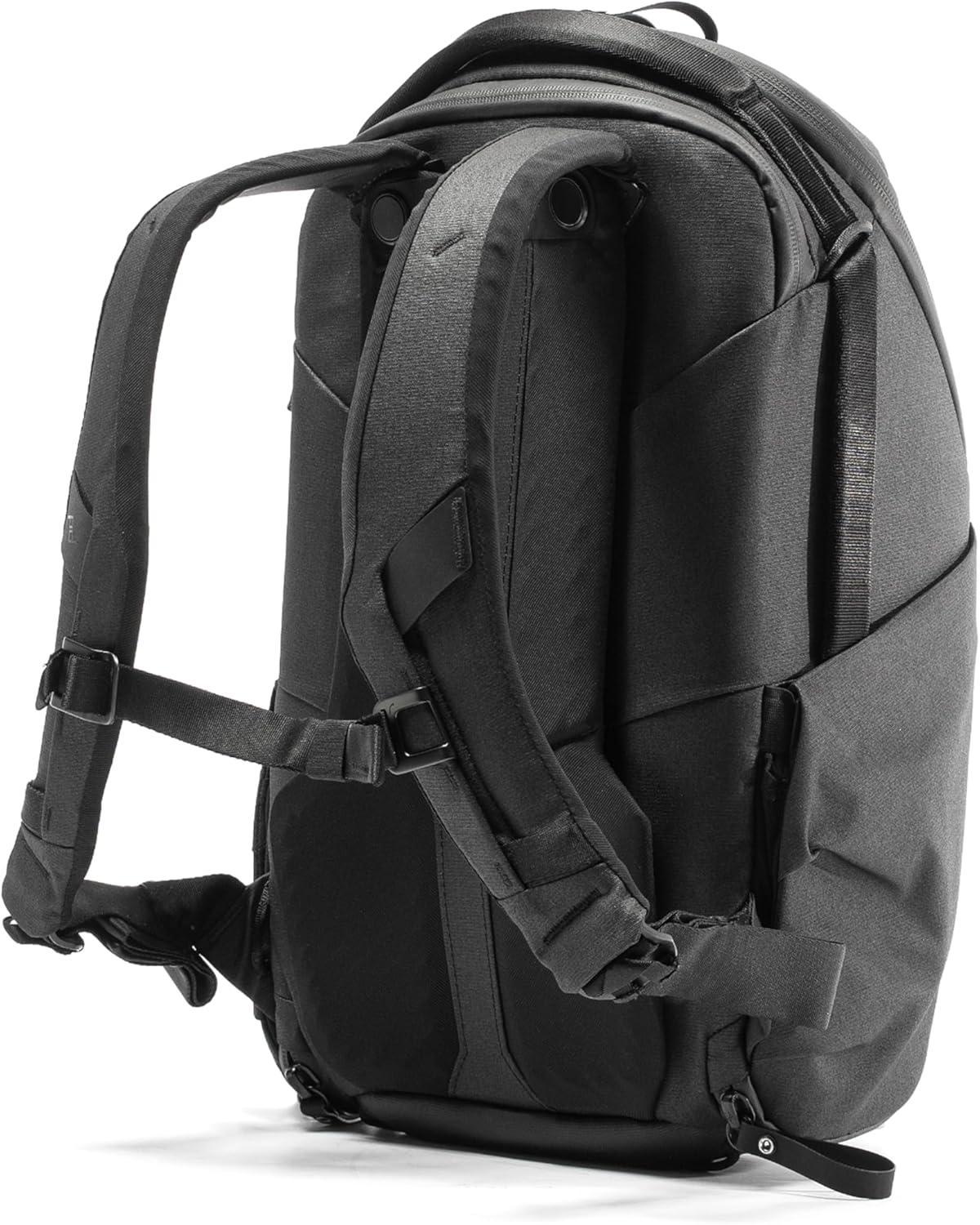 imagePeak Design Everyday Backpack Zip 20L Kelp 270Degree Zip Dual Side Pockets FlexFold Dividers Fits 15 Laptop For Camera Carry Daily Commutes or Travel Versatile Backpack for Men and WomenBlack