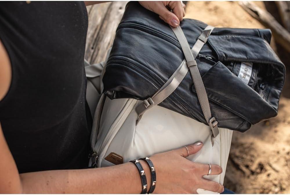 imagePeak Design Everyday Backpack Zip 20L Kelp 270Degree Zip Dual Side Pockets FlexFold Dividers Fits 15 Laptop For Camera Carry Daily Commutes or Travel Versatile Backpack for Men and WomenBone