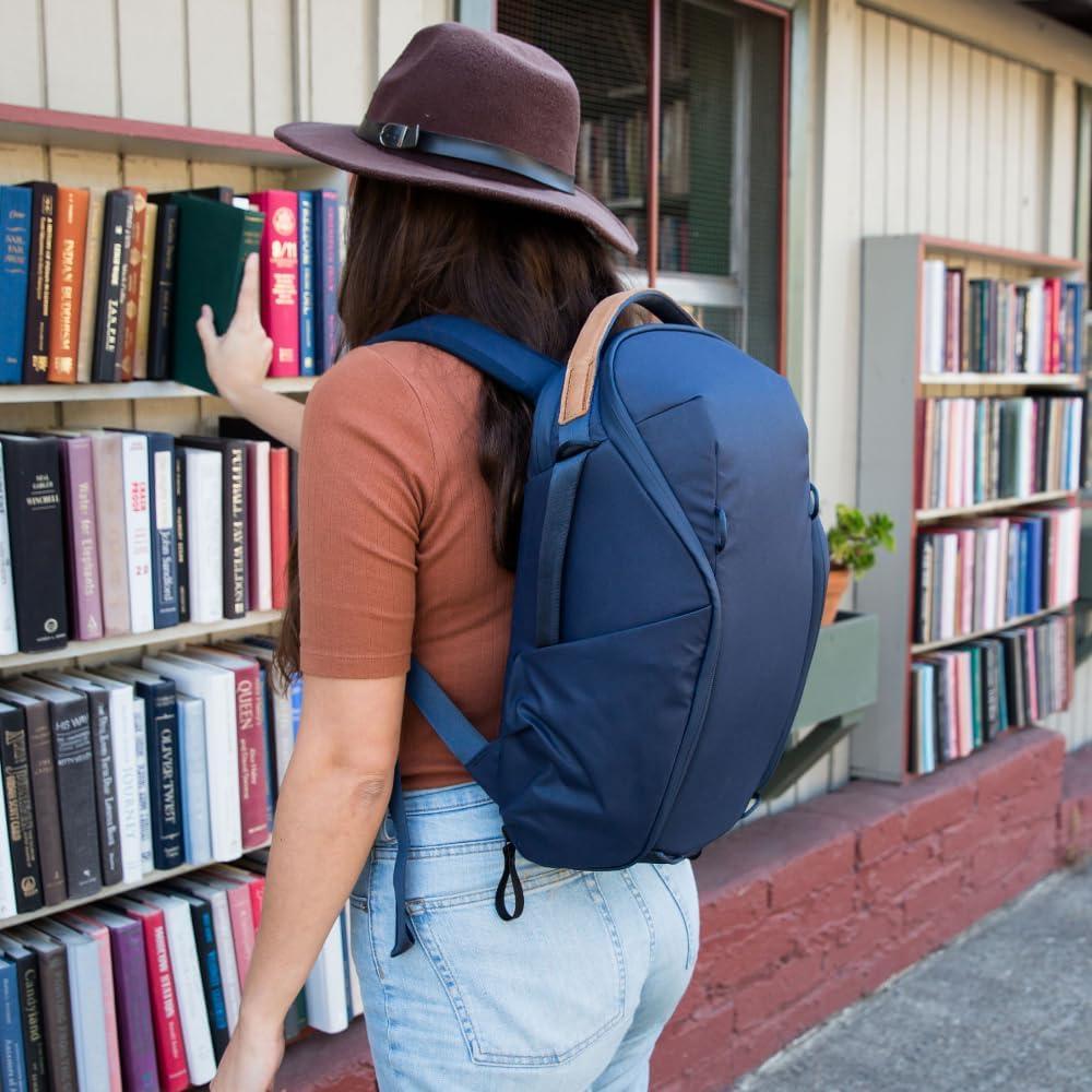 imagePeak Design Everyday Backpack Zip 20L Kelp 270Degree Zip Dual Side Pockets FlexFold Dividers Fits 15 Laptop For Camera Carry Daily Commutes or Travel Versatile Backpack for Men and WomenBlack